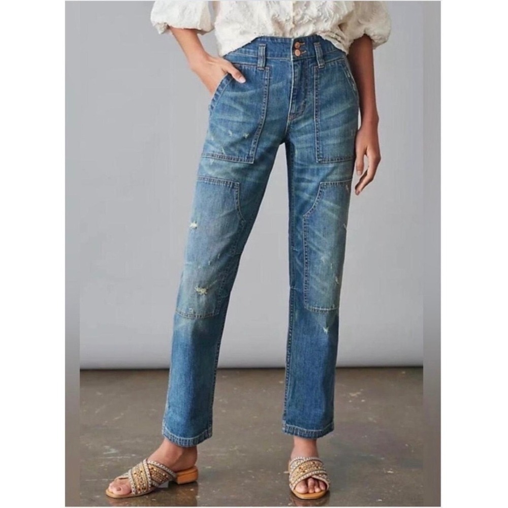 Anthropologie Pilcro The Wanderer Relaxed Carpenter Denim Jeans SZ 26P